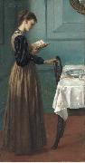 Valentine Cameron Prinsep Prints Study of a Girl Reading USA oil painting artist